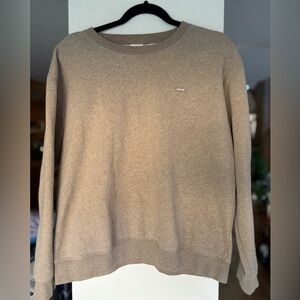 Levi's Beige Heather Crewneck Sweater ("Fungi Heather")